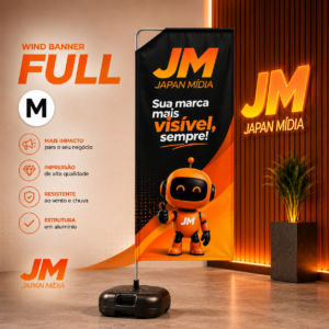 Wind Banner Full Retangular Completo Japan Midia