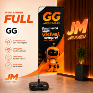 Wind Banner Full Retangular Completo Japan Midia
