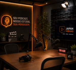 Locação de Estúdio de Podcast Japan Mídias.